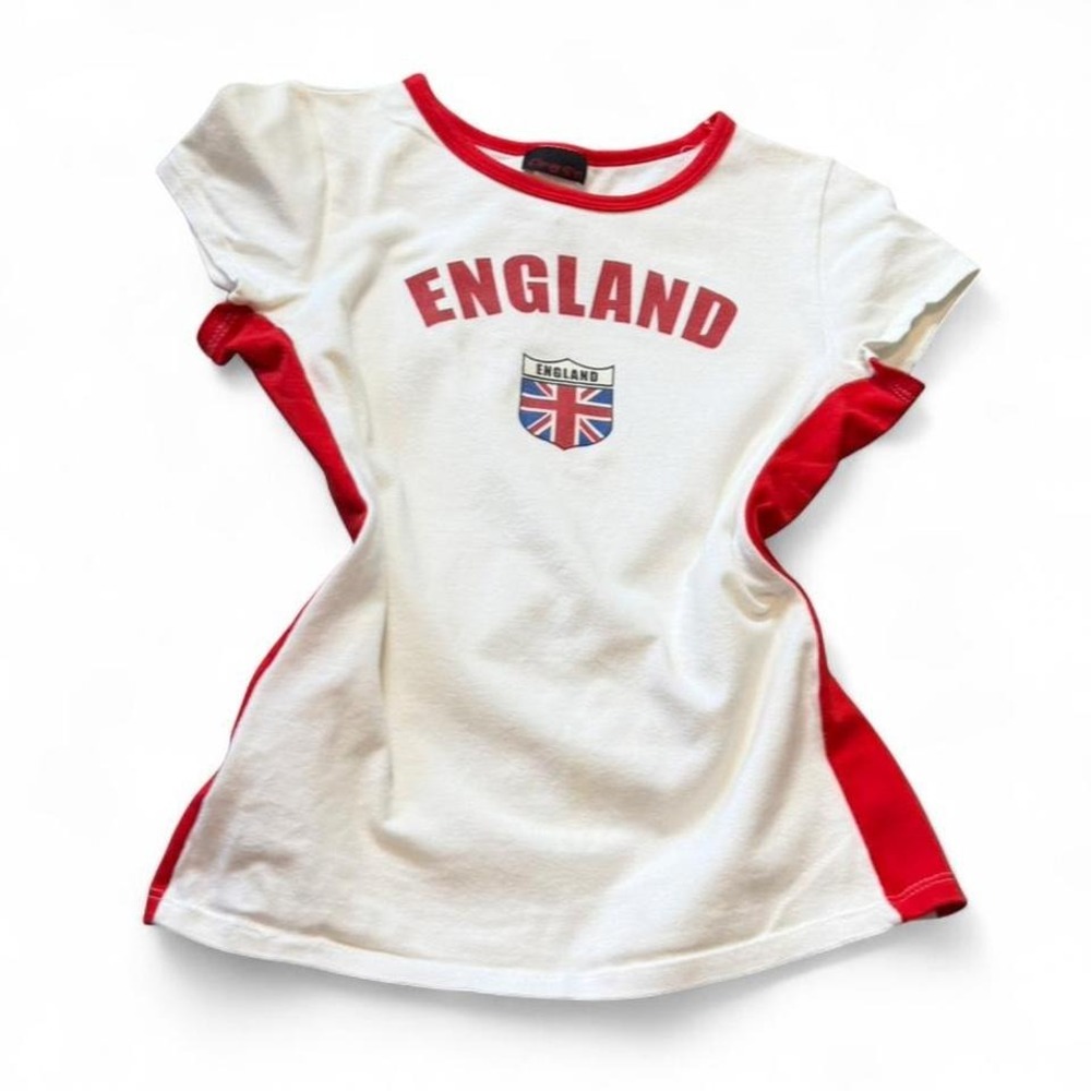 Rare Y2K Candy Rain England Baby Tee, Women's Size S